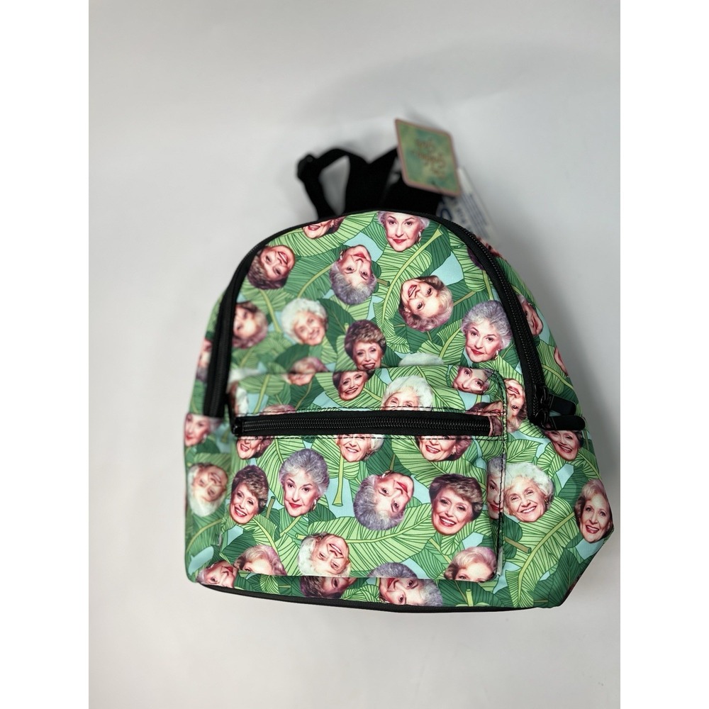 Golden Girls 10 Inch Backpack W/ Tropical Leaves- Adjustable Straps, by Bioworld
